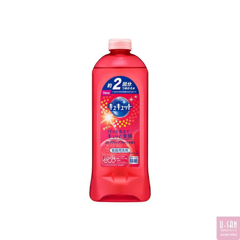 日本 KAO/花王 cucute 红柚味 洗洁精 385ML替换装
