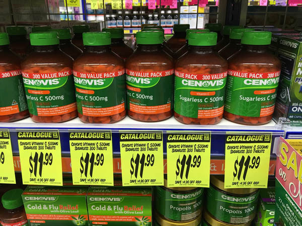 澳大利亚进口维生素C-cenovis维生素C 500mg无糖VC300片