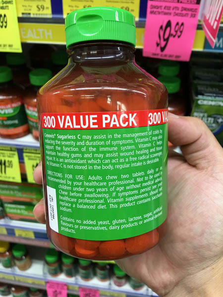 澳大利亚进口维生素C-cenovis维生素C 500mg无糖VC300片 澳大利亚进口维生素C-cenovis维生素C 500mg无糖VC300片