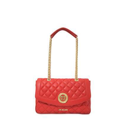 Love moschino 时尚翻盖菱格纹女包真皮链条手提包 Love moschino 时尚翻盖菱格纹女包真皮链条手提包