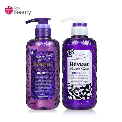 保税直发 日本 Reveur 无硅洗发水护发素套装  紫色