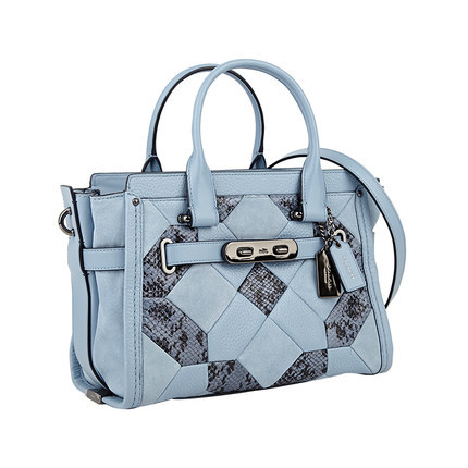 【欧洲专柜同款】COACH/蔻驰女包 2016新款手提斜跨包拼贴37188