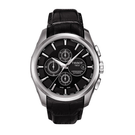 全球联保瑞士天梭Tissot库图机械手表T035.627.16.051.00皮带男表