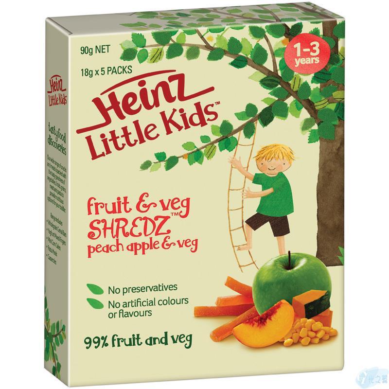 Heinz 儿童水果条桃子苹果蔬菜味90g盒装