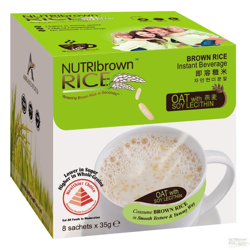 NUTRIbrownRIC糙米即溶饮品 燕麦含大豆卵磷脂 8包装