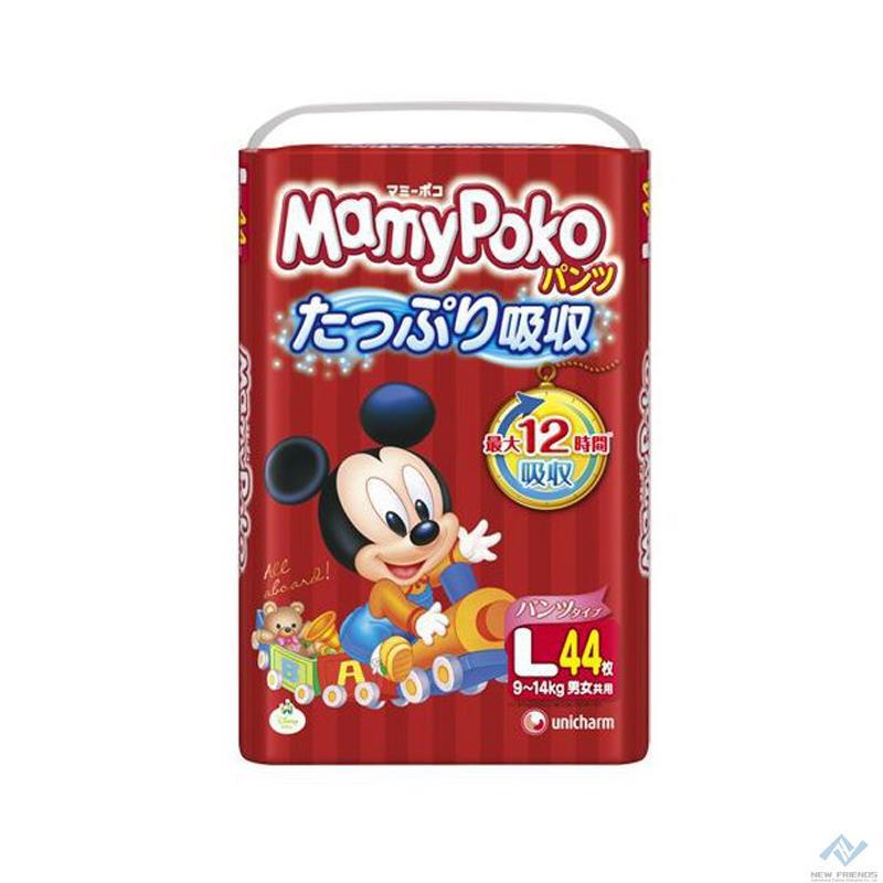 【新佰朋】尤妮佳 尿不湿 mamypoko纸尿裤(9-14公斤)L号 44枚