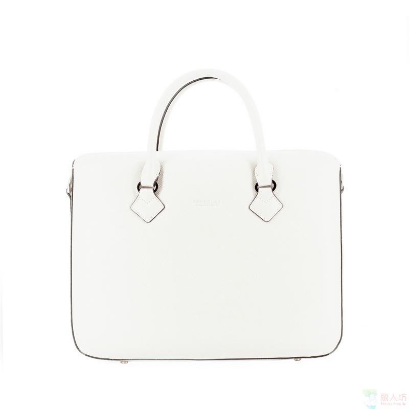 POURCHET 法国宝榭Cassetta 系列 公文包 白色 86007