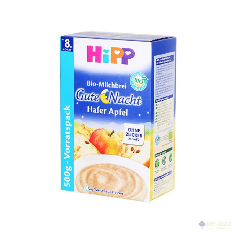 HiPP喜宝 苹果燕麦晚安米粉 天然米粉 8个月以上宝宝辅食 500g