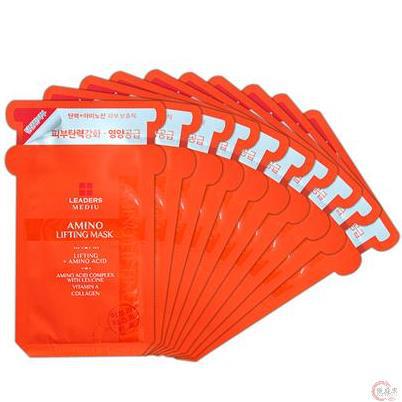 韩国 LEADERS丽得姿 美蒂优 胶原蛋白 面膜 橙色 10片 抗皱 紧致 提亮