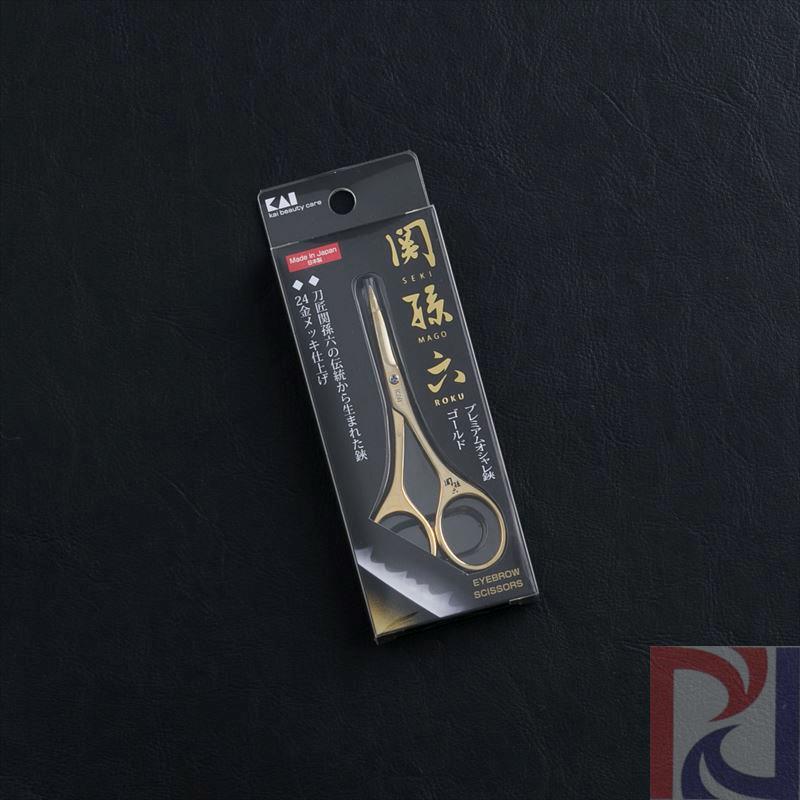 日本原装 贝印关孙六 金色修眉剪(24k镀金)