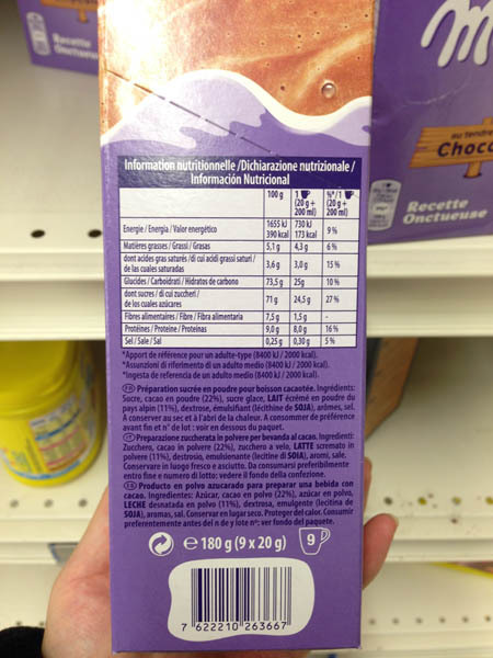 milka牛奶巧克力