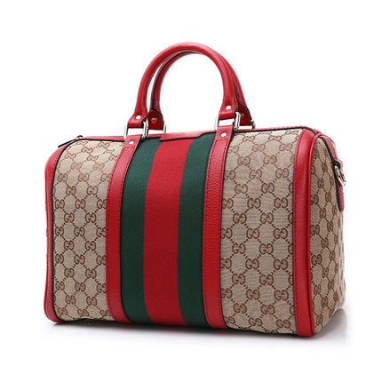 Gucci/古驰/古琦/古奇正品女包女士中号手提包圆筒帆布波士顿包 Gucci/古驰/古琦/古奇正品女包女士中号手提包圆筒帆布波士顿包