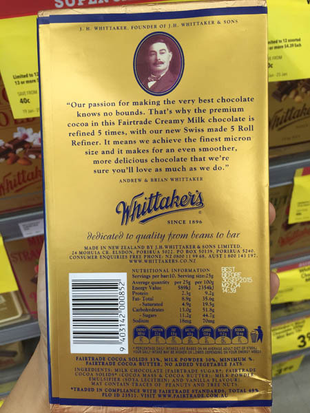 Whittaker's 巧克力 Whittaker's 巧克力