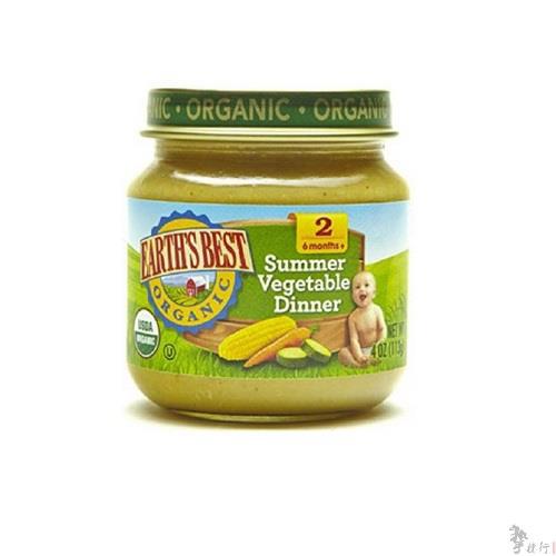 Earths best二段混合蔬菜泥113克/罐