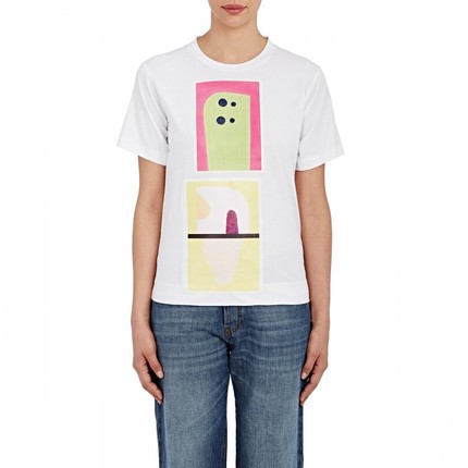 Marni 女装 女式短袖t恤 Q01825183 WHITE