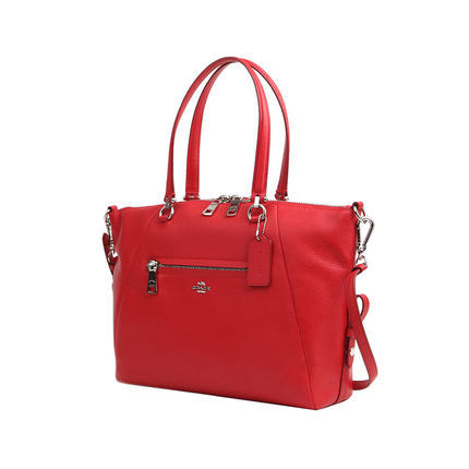 COACH/蔻驰新品女包新款粒面皮革大号PRAIRIE手提包 大红色 36560 COACH/蔻驰新品女包新款粒面皮革大号PRAIRIE手提包 大红色 36560