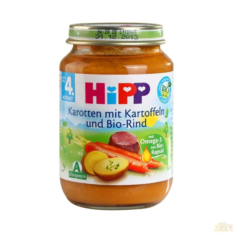 德国进口土豆牛肉泥-喜宝Hipp免敏胡萝卜土豆牛肉泥 190g 4个月以上 德国进口土豆牛肉泥-喜宝Hipp免敏胡萝卜土豆牛肉泥 190g 4个月以上