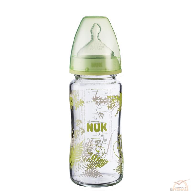 Nuk 新生儿240ml宽口玻璃奶瓶硅胶奶嘴 1号中孔(0-6M) Nuk 新生儿240ml宽口玻璃奶瓶硅胶奶嘴 1号中孔(0-6M)