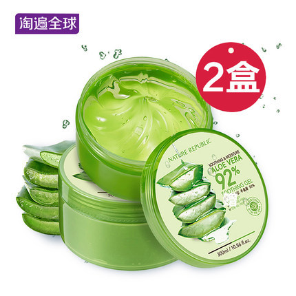 自然乐园保湿芦荟胶300ml2盒高保湿水润面霜面膜韩国正品淘遍全球 自然乐园保湿芦荟胶300ml2盒高保湿水润面霜面膜韩国正品淘遍全球