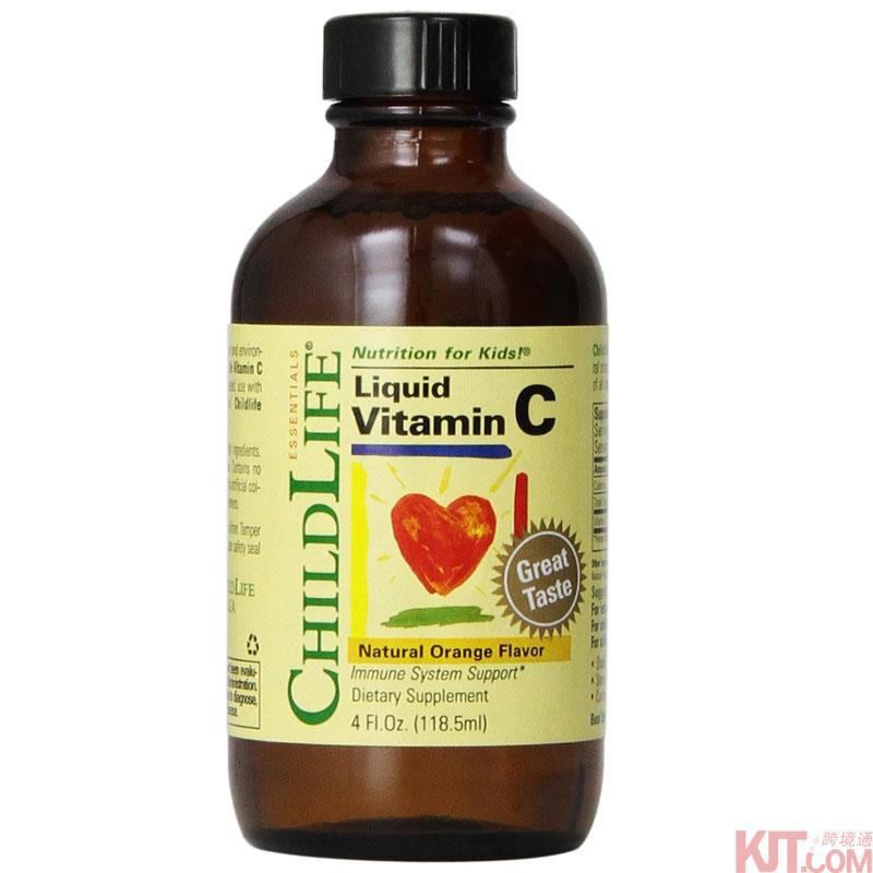 ChildLife 美国童年时光 婴幼儿宝宝天然vc增强提高免疫力抗病毒感冒 118.5ml