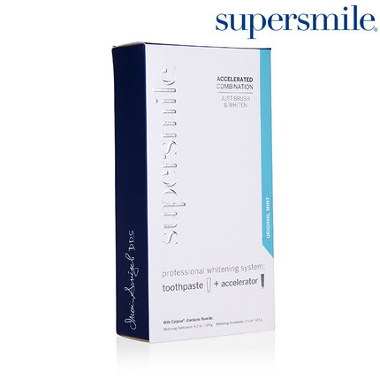 Supersmile进口去烟渍美白牙膏119g+增白去渍加速剂102g套装 直邮 Supersmile进口去烟渍美白牙膏119g+增白去渍加速剂102g套装 直邮