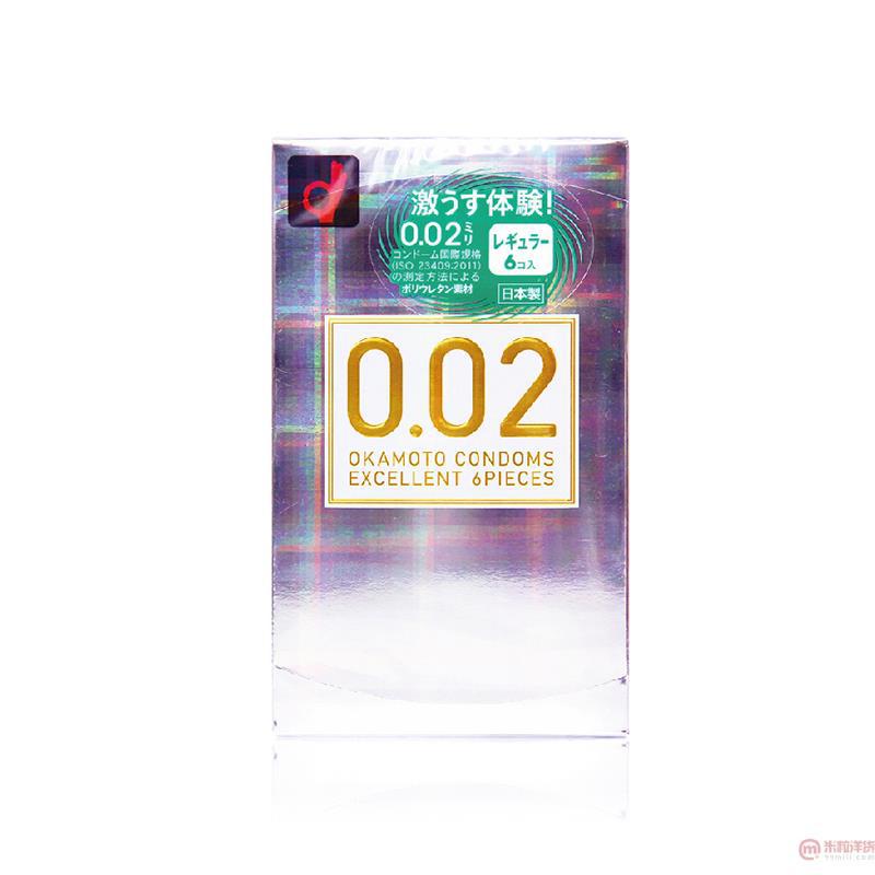 日本进口透明避孕套-冈本002标准版透明色避孕套 6片装