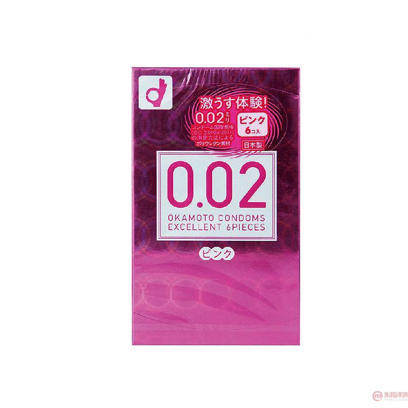 日本进口粉色避孕套-冈本002标准版粉色避孕套 6片装 日本进口粉色避孕套-冈本002标准版粉色避孕套 6片装
