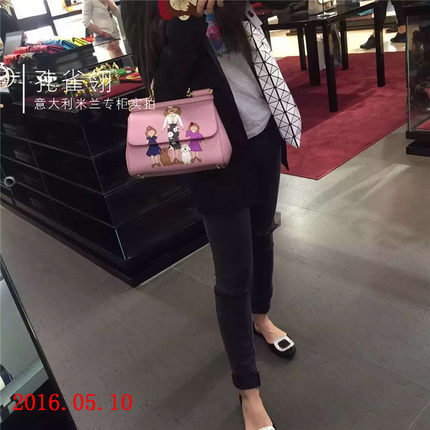 DolceGabbana杜嘉班纳女包16新款粉色西西里单肩包手提包 限量款 DolceGabbana杜嘉班纳女包16新款粉色西西里单肩包手提包 限量款