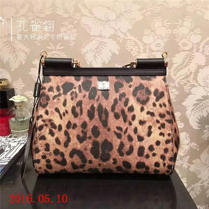 DolceGabbana杜嘉班纳女包16新款时尚豹纹西西里手提包 限量款