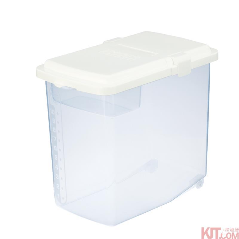 日本进口米桶-INOMATA半开盖滑轮米箱 米桶 半开盖米桶 大容量米桶10Kg透明色 日本进口米桶-INOMATA半开盖滑轮米箱 米桶 半开盖米桶 大容量米桶10Kg透明色