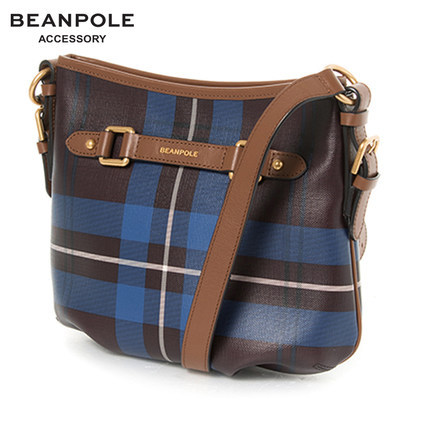 韩国三星BEANPOLEACC滨波 2015新款时尚女士经典休闲格纹斜挎包