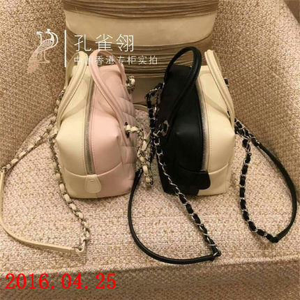 Chanel/香奈儿chanel女包16新款经典菱格纹拼色拉链单肩手提包