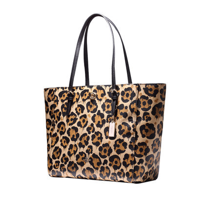 Coach蔻驰女包 新款托特女士单肩包豹纹手提包包36452 Coach蔻驰女包 新款托特女士单肩包豹纹手提包包36452