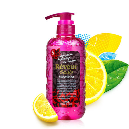 Reveur无硅洗发水头皮护理型 橘子香 粉色500ml 养护头皮