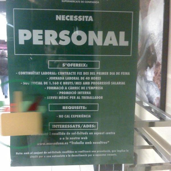 Photo taken at Mercadona by Workea on 3/14/2012