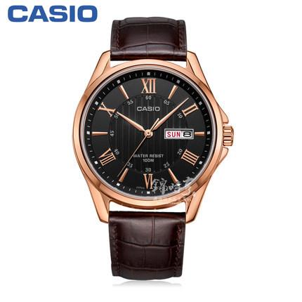 【香港直邮】卡西欧手表 男士商务休闲皮带防水男表MTP-1384L-1A 【香港直邮】卡西欧手表 男士商务休闲皮带防水男表MTP-1384L-1A