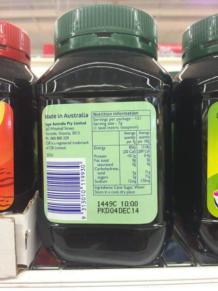澳大利亚进口糖浆-CSR糖浆850g