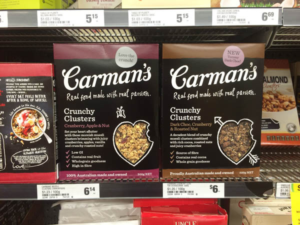 澳大利亚进口麦片-Carman's松脆麦片 蔓越莓 苹果 坚果 麦片500g