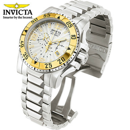 INVICTA 男士商务石英手表 防水蓝宝石不锈钢表带 10892