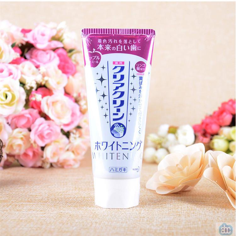 KA0花王牙膏ClearClean(苹果薄荷)120g 果酸配合精细研磨颗粒美白牙膏