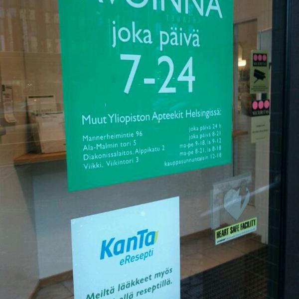 Photo taken at Yliopiston Apteekki by Taija K. on 1/8/2014