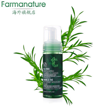 The body shop/美体小铺茶树泡沫洁面摩丝洗面奶150ml去油净痘