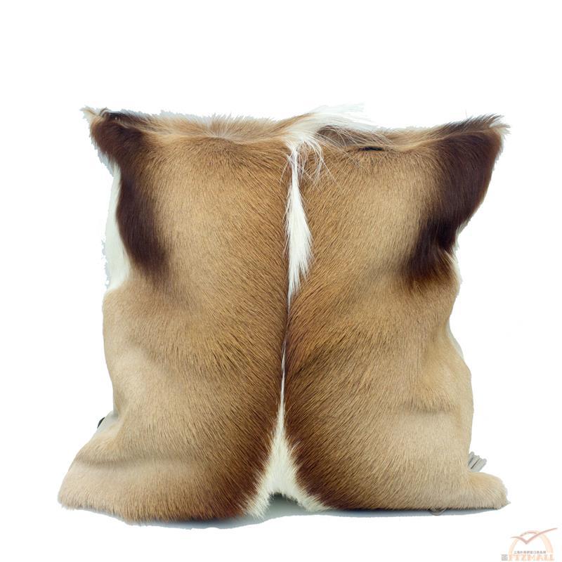 南非进口床头靠垫-FSP 时尚 敏锐 星球 自然色跳羚靠垫 40*40(卡其色)