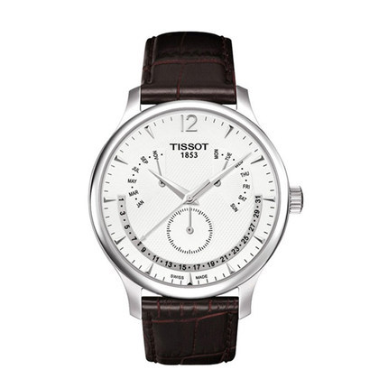 全球联保瑞士TISSOT-天梭海星 T063.637.16.037.00 皮带石英男表