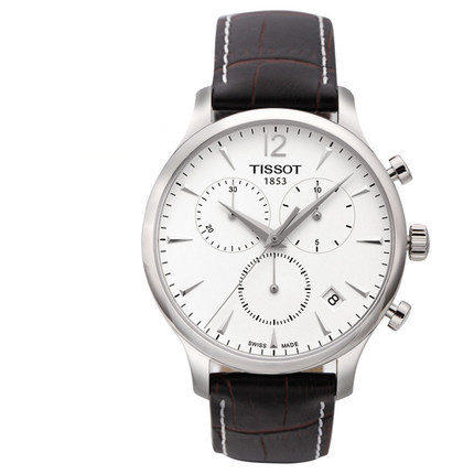 全球联保瑞士天梭TISSOT-男表俊雅T063.617.16.037.00皮带石英表