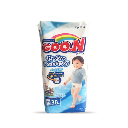 原装进口大王GOO.N 维E系列拉拉裤XL38男 单包 宁波保税区发货