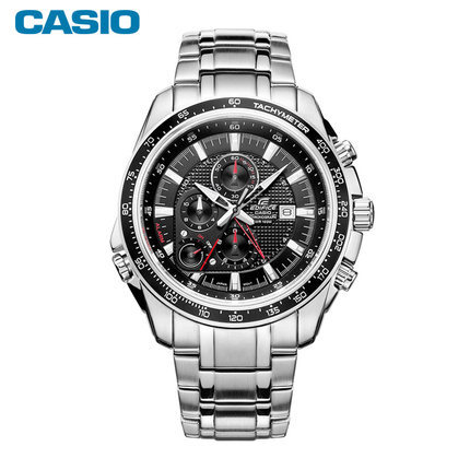 正品 卡西欧手表 CASIO三眼码表金色钢带石英男士手表EF-545D-1A