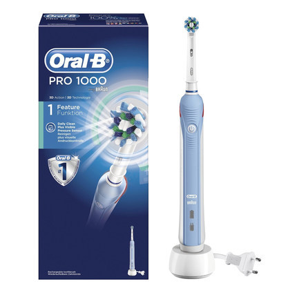 德国进口欧乐B/oral-b电动牙刷PRO1000充电旋转3D美白牙刷d16513