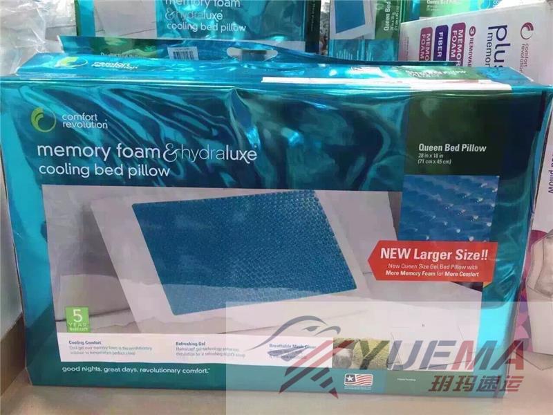美国直邮 Comfort Revolution舒达凉感记忆护颈棉枕头(白色)