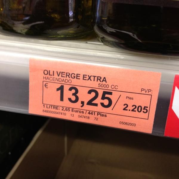 Photo taken at Mercadona by Luis B. on 9/1/2012